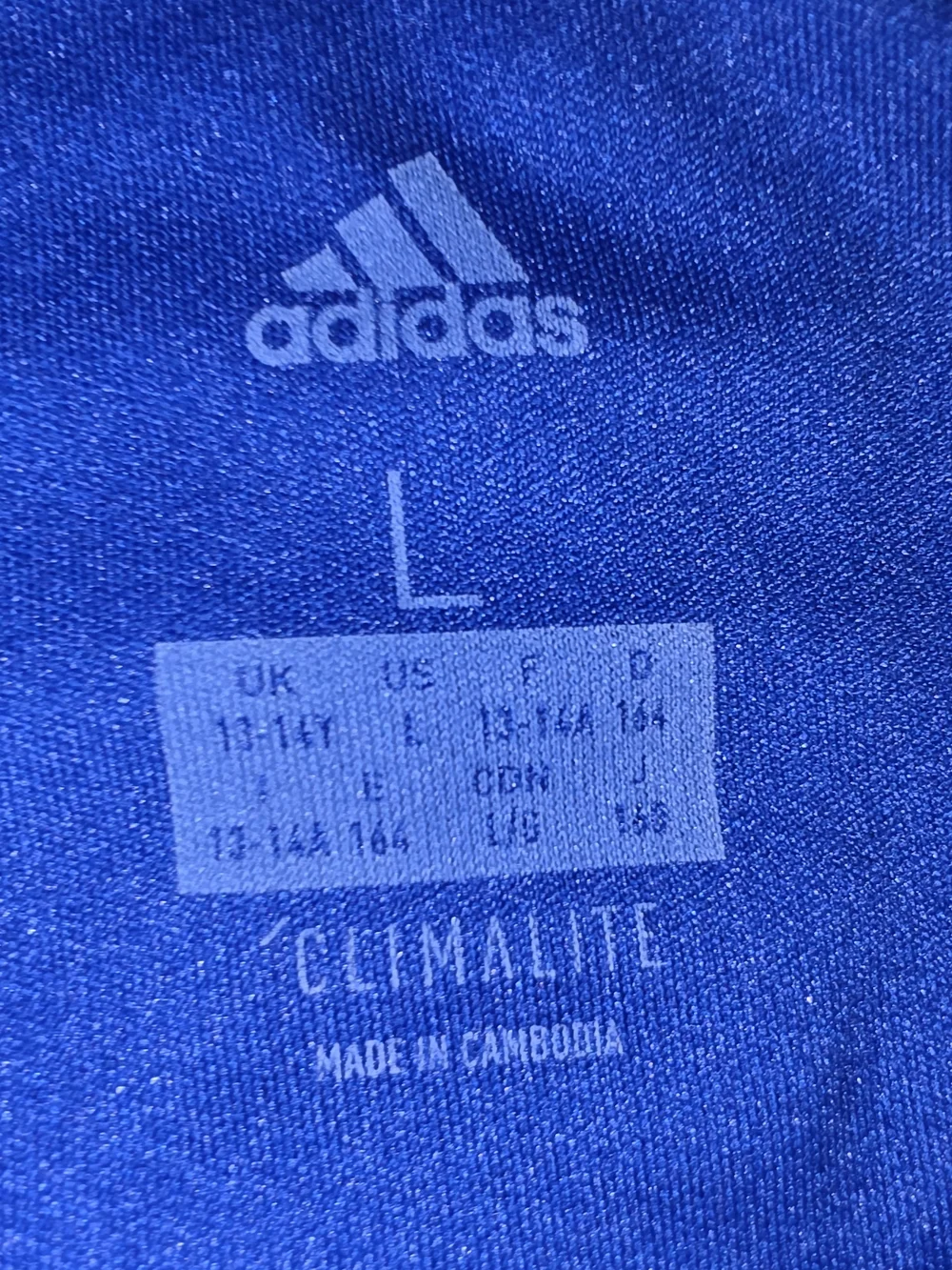 adidas Blue and White Kids' Athletic Jersey Size: Large